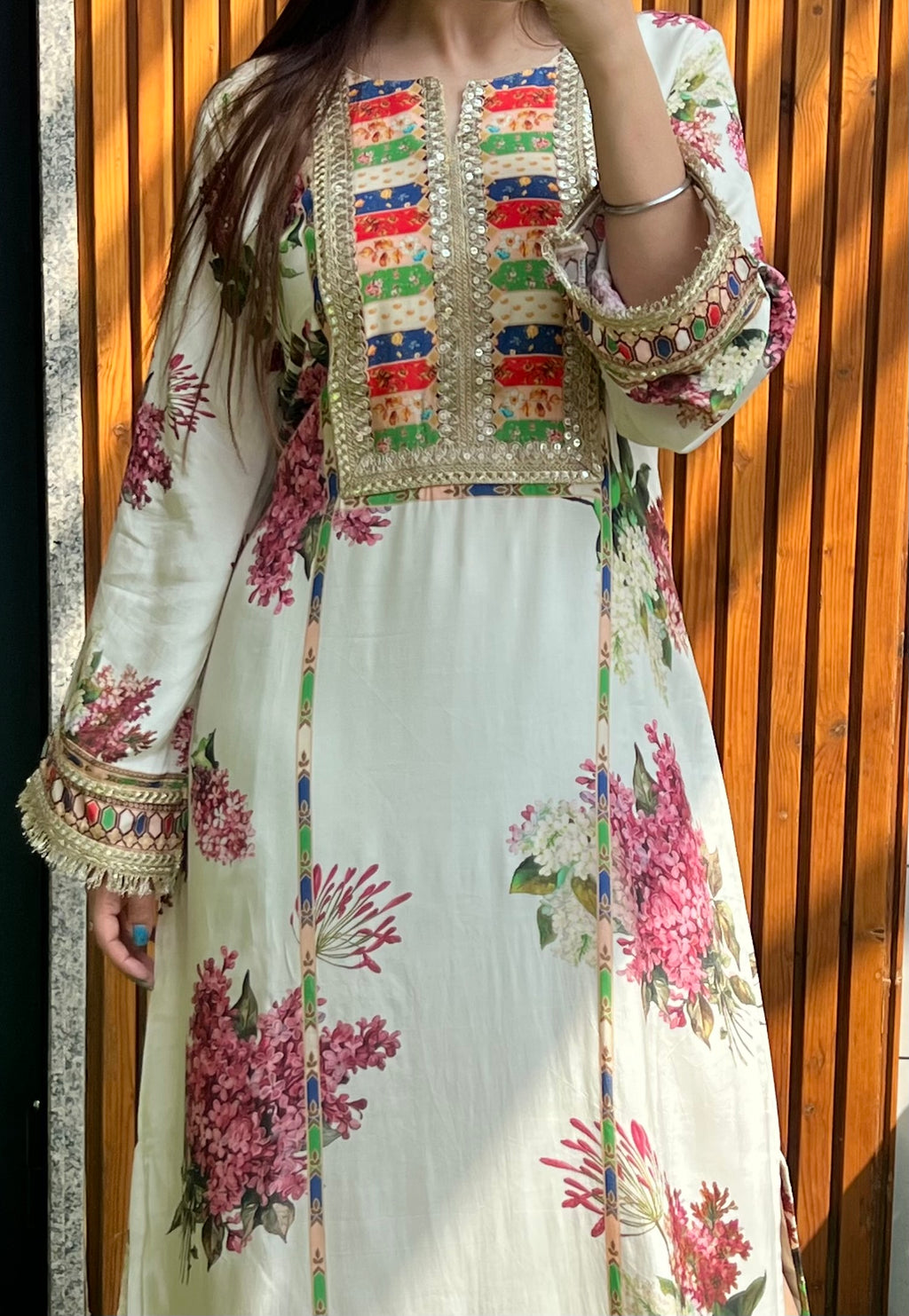 FLORAL SLIT DRESS