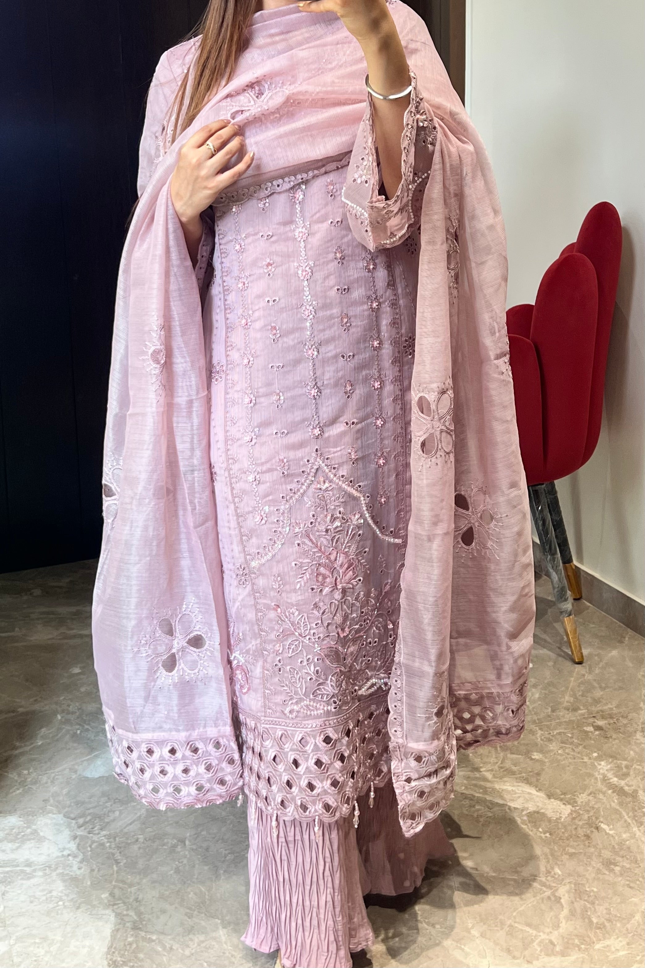 Lilac Noor Pakistani Set