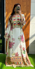 FLORAL SLIT DRESS